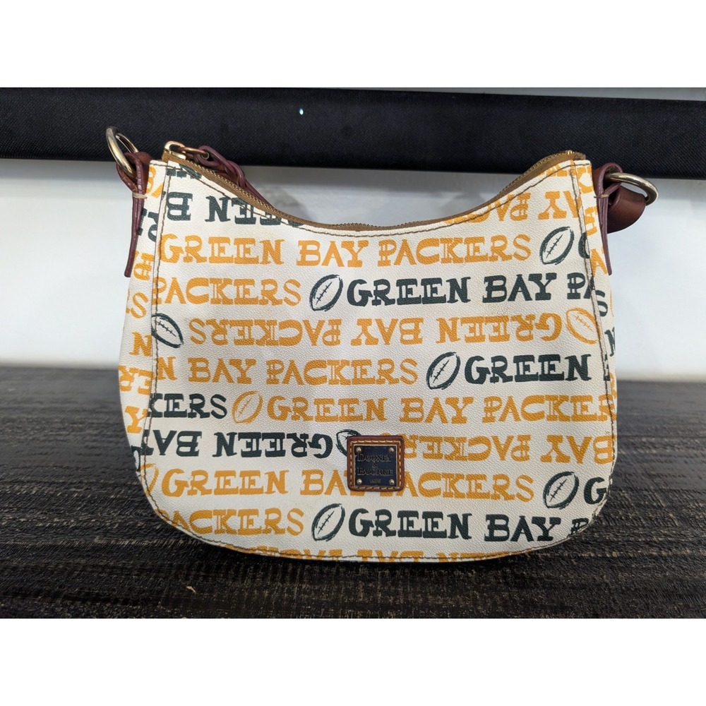 VTG Y2K Green Bay Packers NFL Dooney & Bourke Doodle "Kiley" Small Hobo Bag